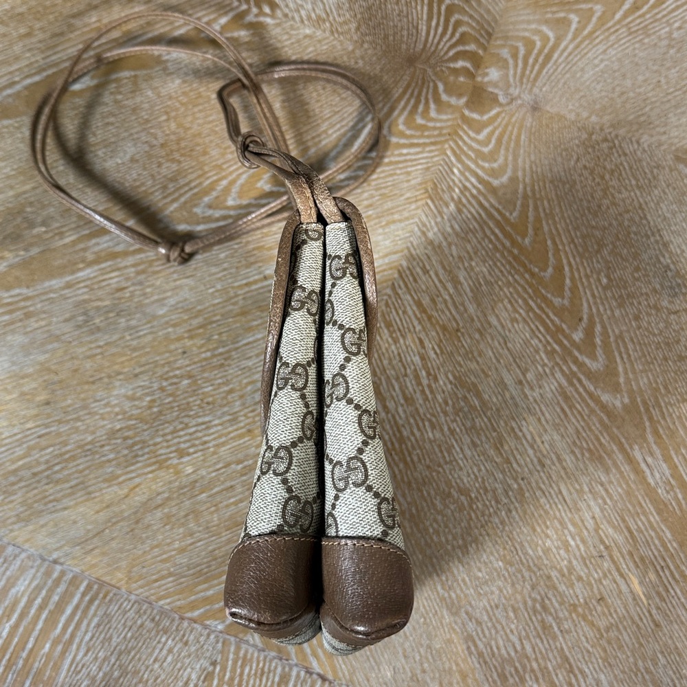 GUCCI Vintage Beige and Brown Crossbody Bag - Picture 8 of 15